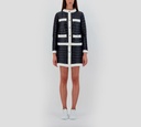 Herno - CHAQUETA TEJIDA NEGRO BLANCO