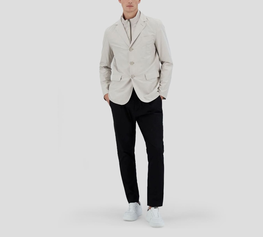 Herno - CHAQUETA TEJIDA BEIGE