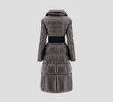 Herno - ABRIGO SLIM CON CINTURA ALTA DE NYLON ULTRALIGHT GRIS OSCURO