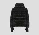 Herno - CHAQUETA NEGRA DE CUELLO ALTO Y BUFANDA