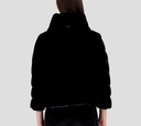 Herno - CHAQUETA NEGRA DE CUELLO ALTO Y BUFANDA