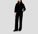 Herno - CHAQUETA NEGRA DE CUELLO ALTO Y BUFANDA
