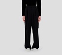 Herno - PANTALON NEGRO CON PLIGUES Y LIGA