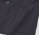 Herno - BLAZER AZUL OSCURO DE TELA ACANALADA