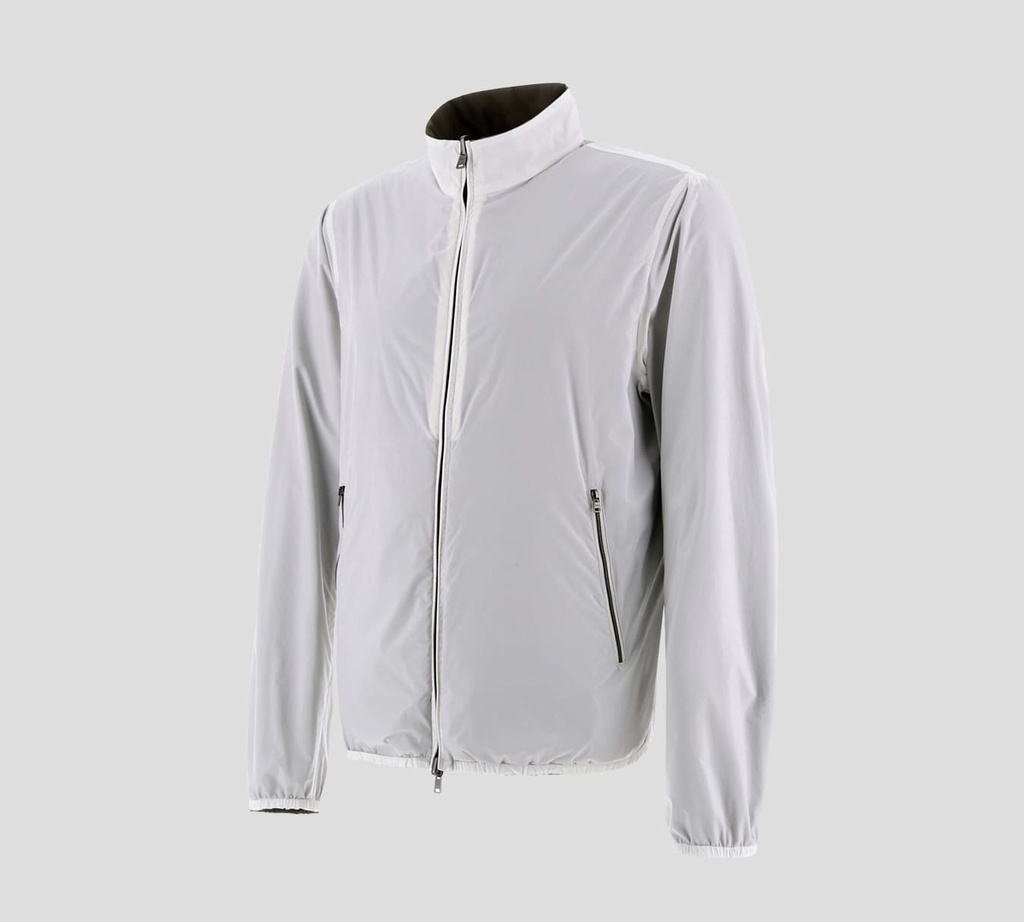 Herno - CHAQUETA REVERSIBLE TEJIDA VERDE BEIGE
