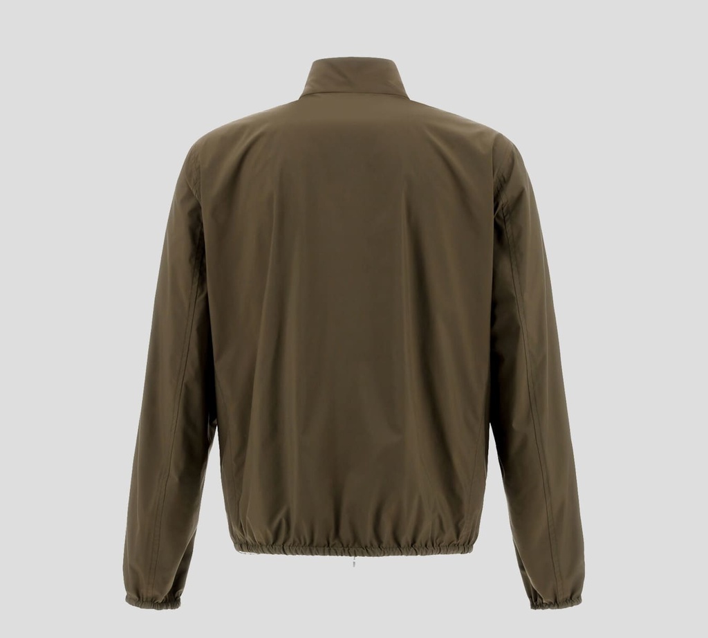 Herno - CHAQUETA REVERSIBLE TEJIDA VERDE BEIGE
