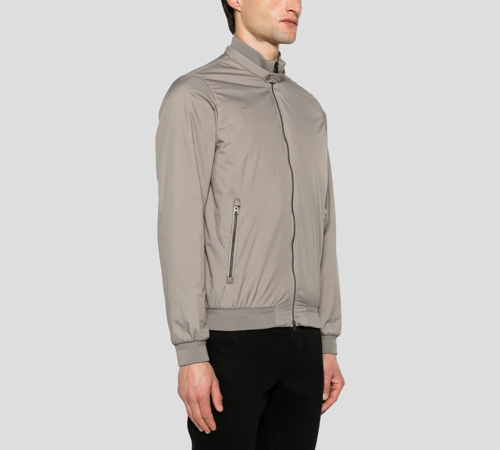 Herno - CHAQUETA GRIS DE DOBLE CUELLO