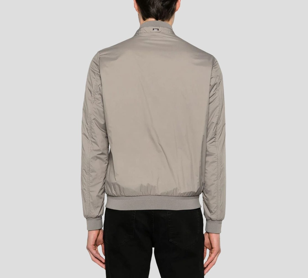 Herno - CHAQUETA GRIS DE DOBLE CUELLO