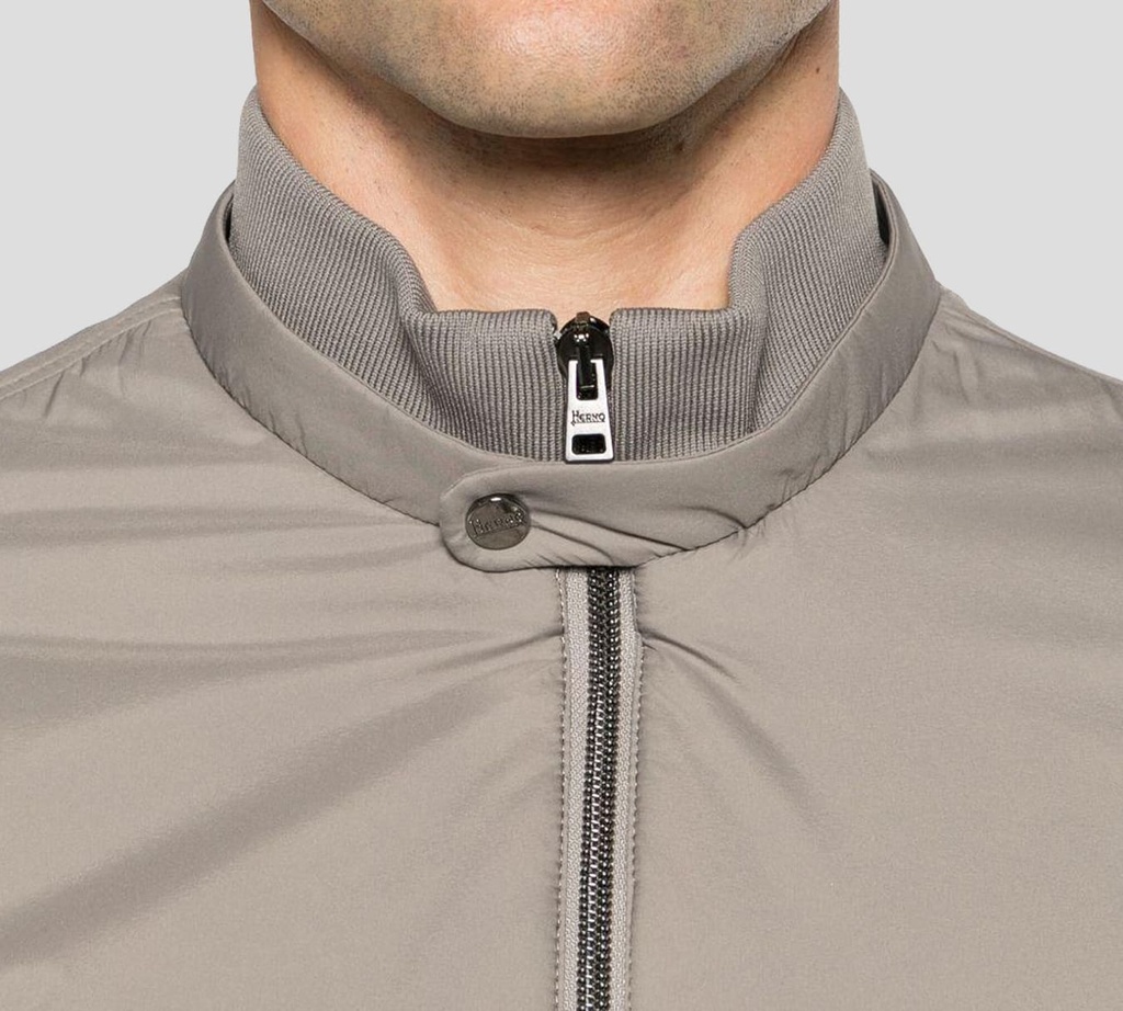 Herno - CHAQUETA GRIS DE DOBLE CUELLO