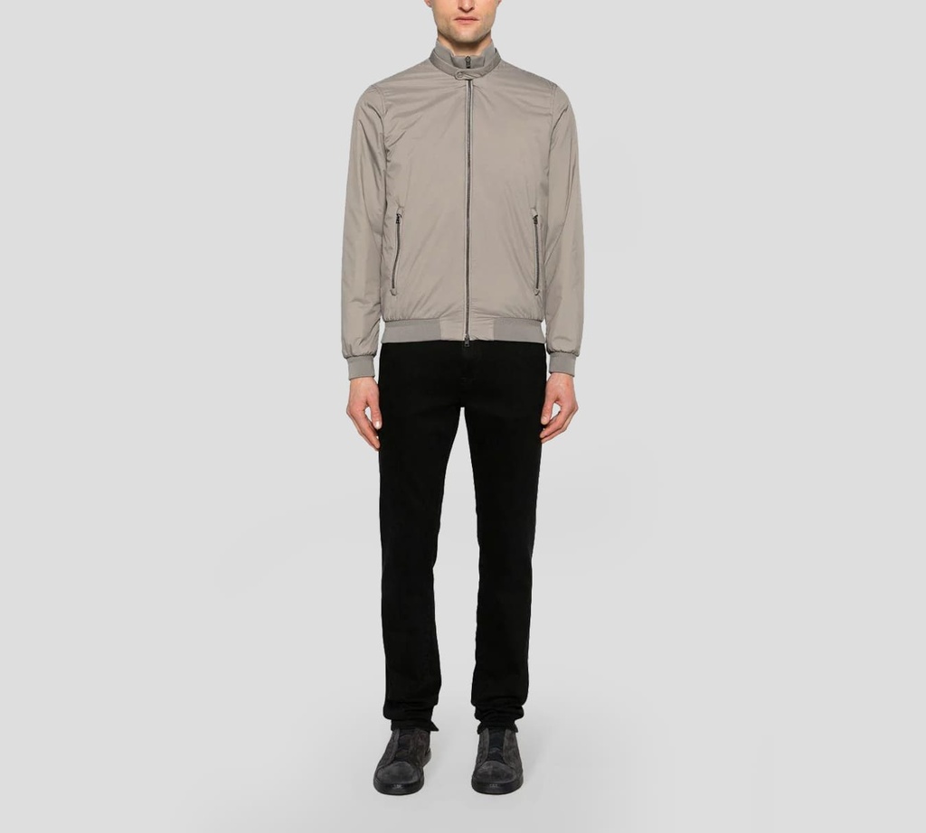 Herno - CHAQUETA GRIS DE DOBLE CUELLO