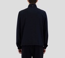 Herno - CHAQUETA DE CIERRE Y CUELLO ALTO AZUL OSCURO
