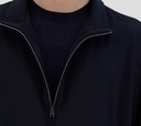 Herno - CHAQUETA DE CIERRE Y CUELLO ALTO AZUL OSCURO