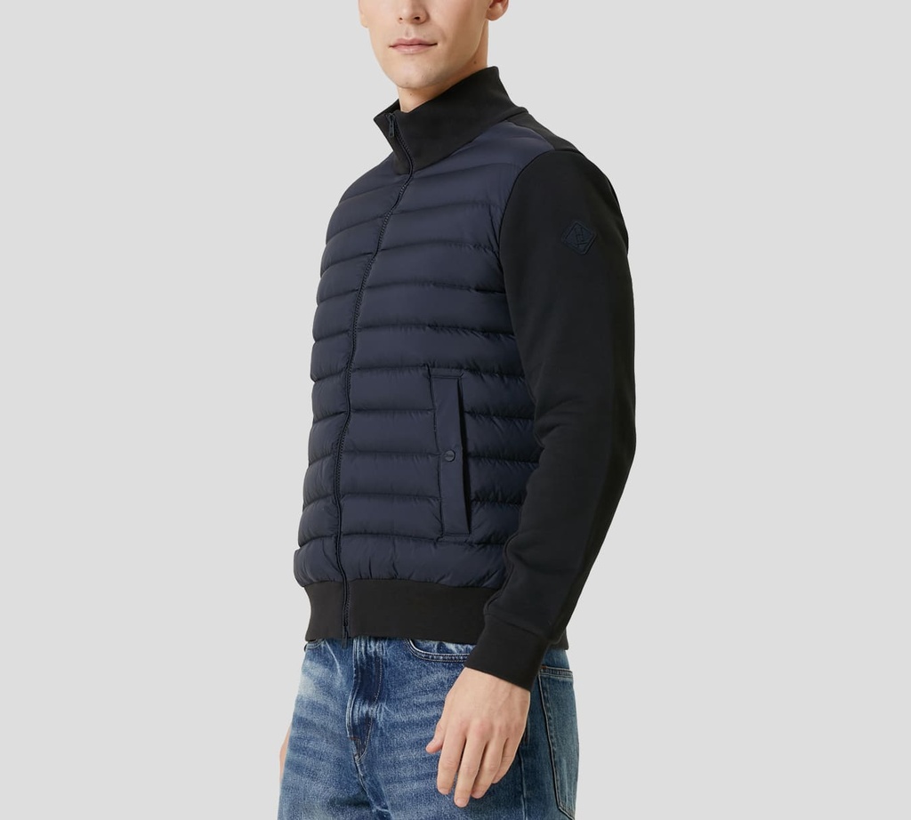Herno - CHAQUETA NEGRA DE MANGAS Y ESPALDA LISA