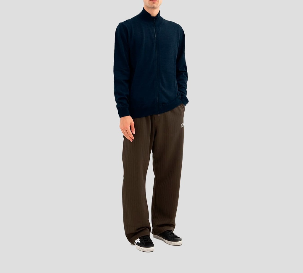 Herno - SWEATER DE CIERRE AZUL OSCURO
