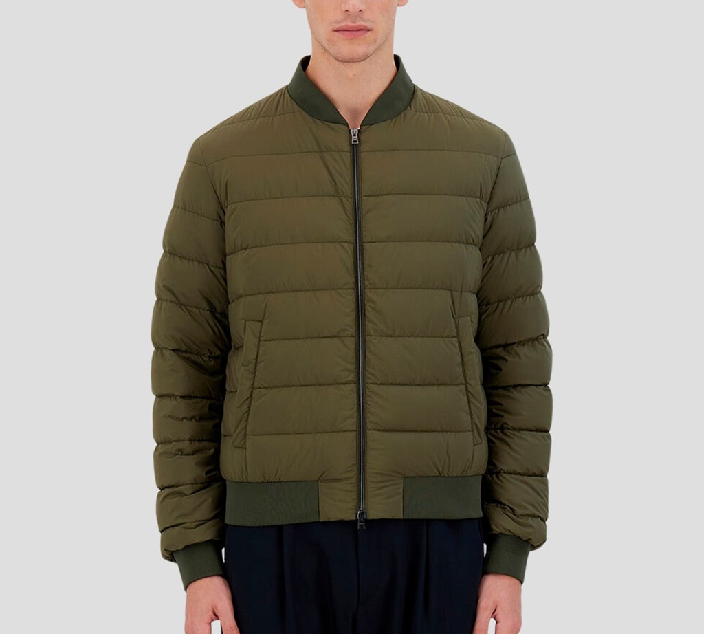 Herno - CHAQUETA BOMBER IMPERMEABLE VERDE MILITAR