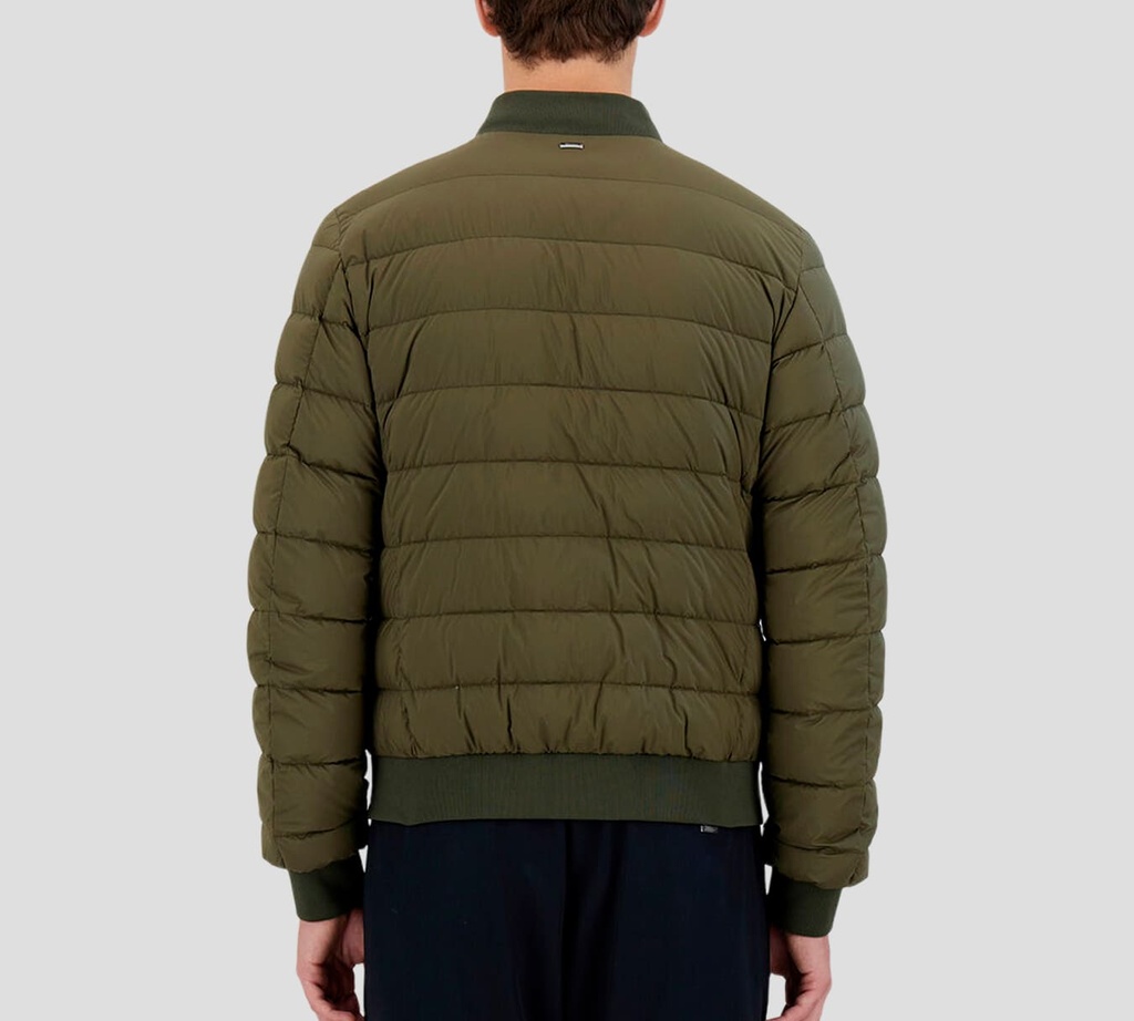 Herno - CHAQUETA BOMBER IMPERMEABLE VERDE MILITAR