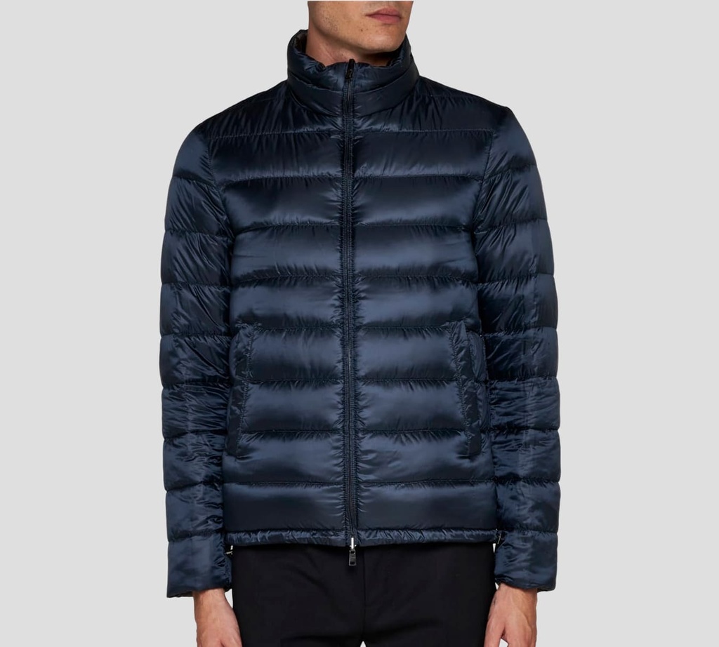 Herno - BOMBER JACKET REVERSIBLE DE NYLON AZUL CLARO NAVY