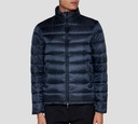 Herno - BOMBER JACKET REVERSIBLE DE NYLON AZUL CLARO NAVY