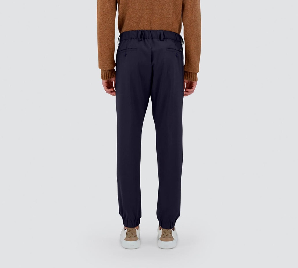Herno - JOGGER AZUL OSCURO CON BOLSILLOS LATERALES