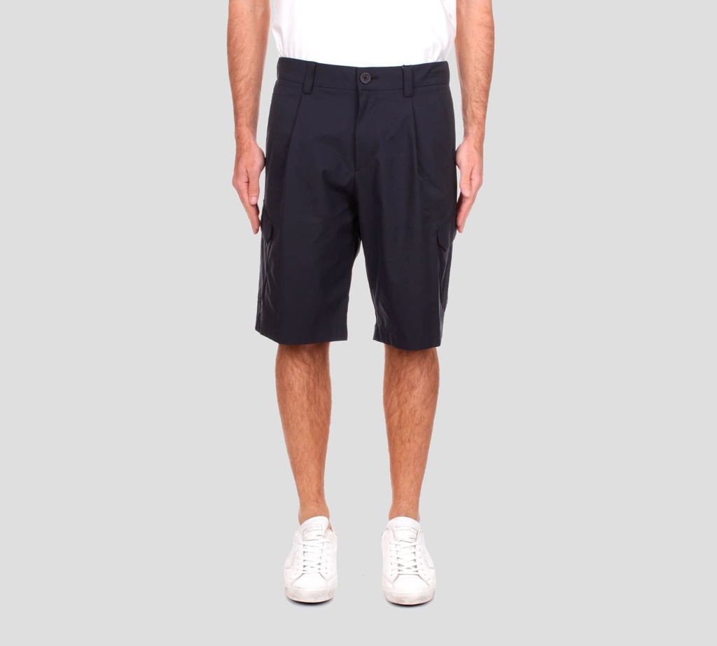 Herno - SHORT AZUL OSCURO CON BOLSILLOS