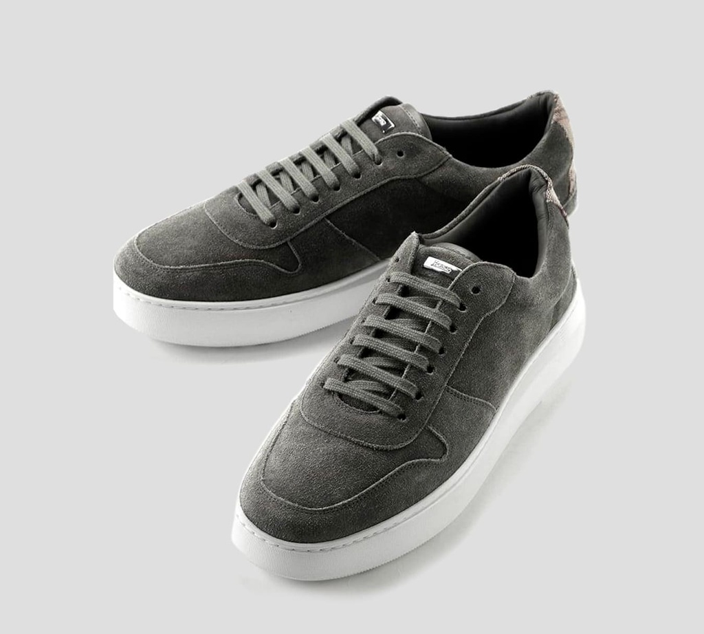 Herno - ZAPATO GRIS DE GOMA BLANCA