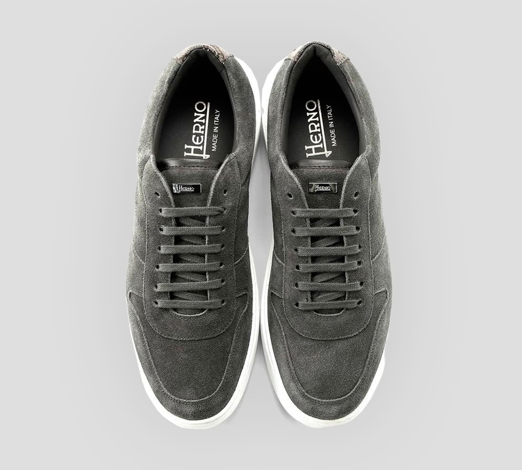 Herno - ZAPATO GRIS DE GOMA BLANCA
