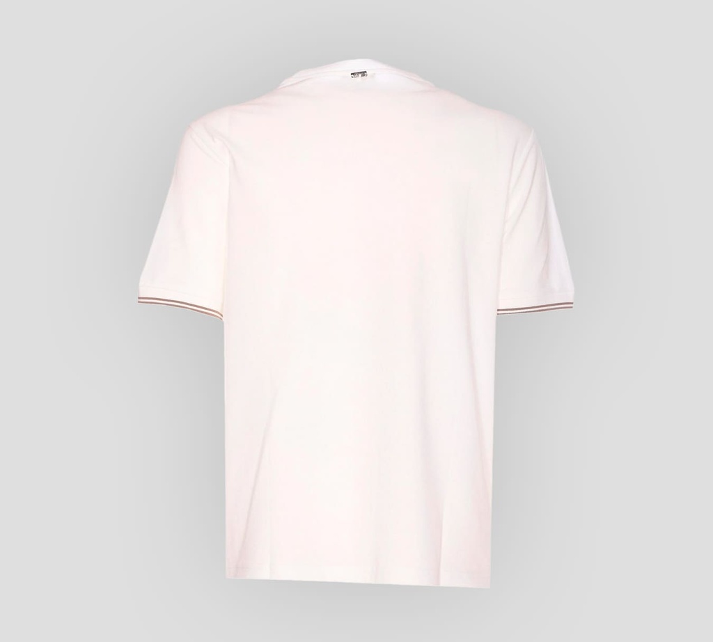 Herno - FRANELA BLANCA CON BORDADO DE H
