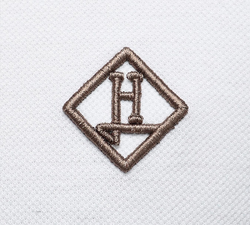 Herno - FRANELA BLANCA CON BORDADO DE H