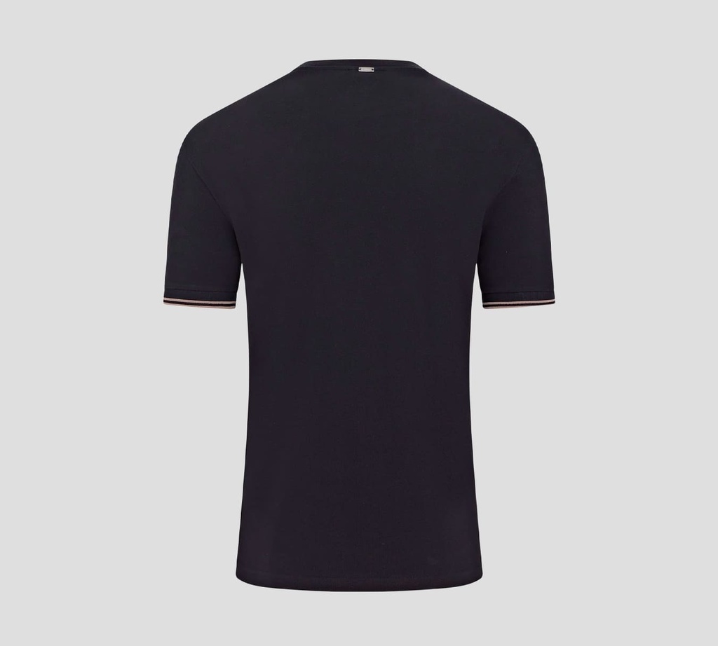 Herno - FRANELA AZUL OSCURO CON BORDADO H