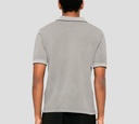 Herno - POLO GRIS CON BORDADO H Y LINEA EN CUELLO