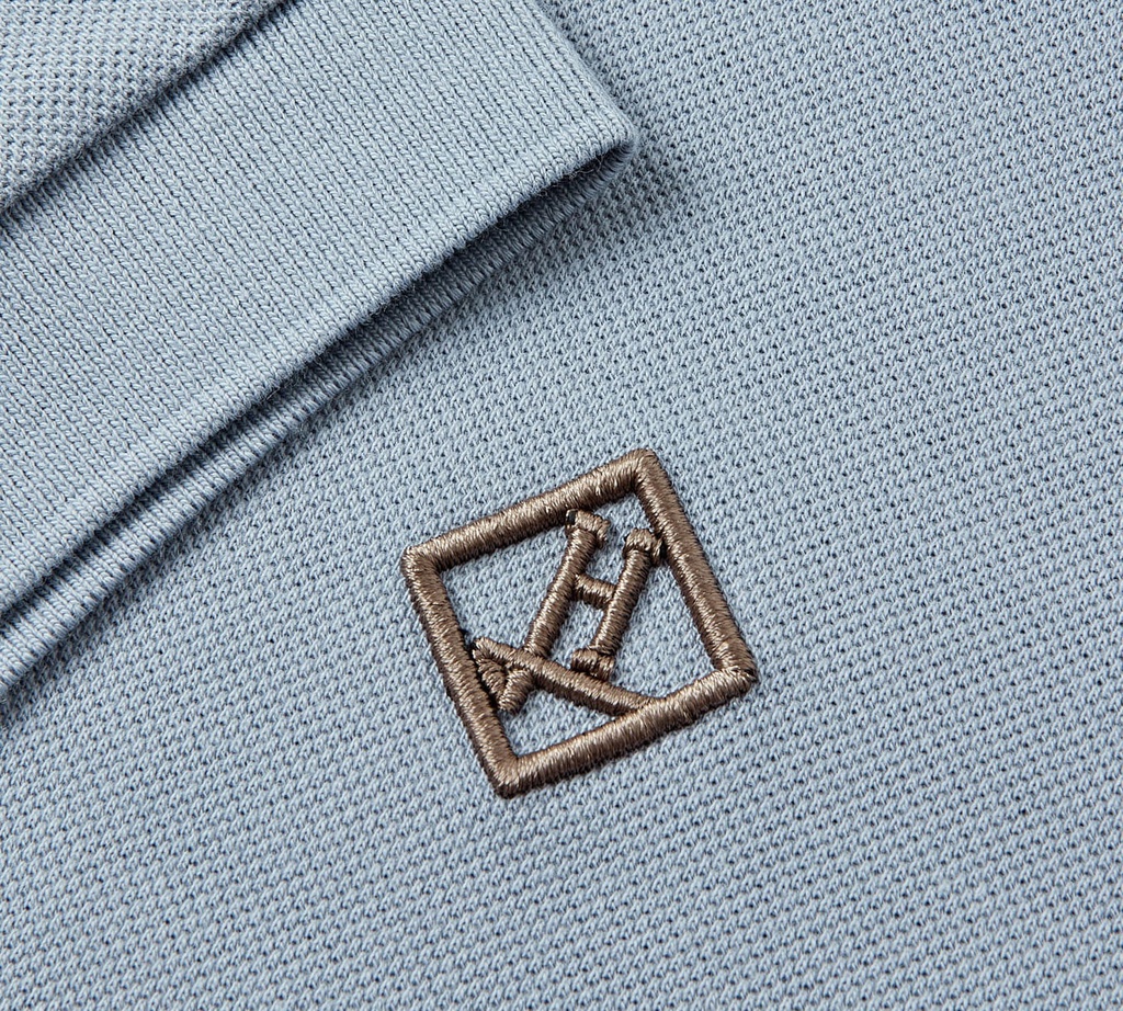 Herno - POLO AZUL CON BORDADO H