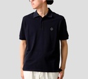 Herno - POLO AZUL OSCURO CON BORDADO H