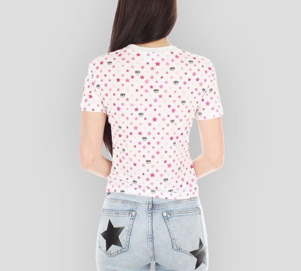Chiara Ferragni - FRANELA BLANCA CON ESTRELLLAS