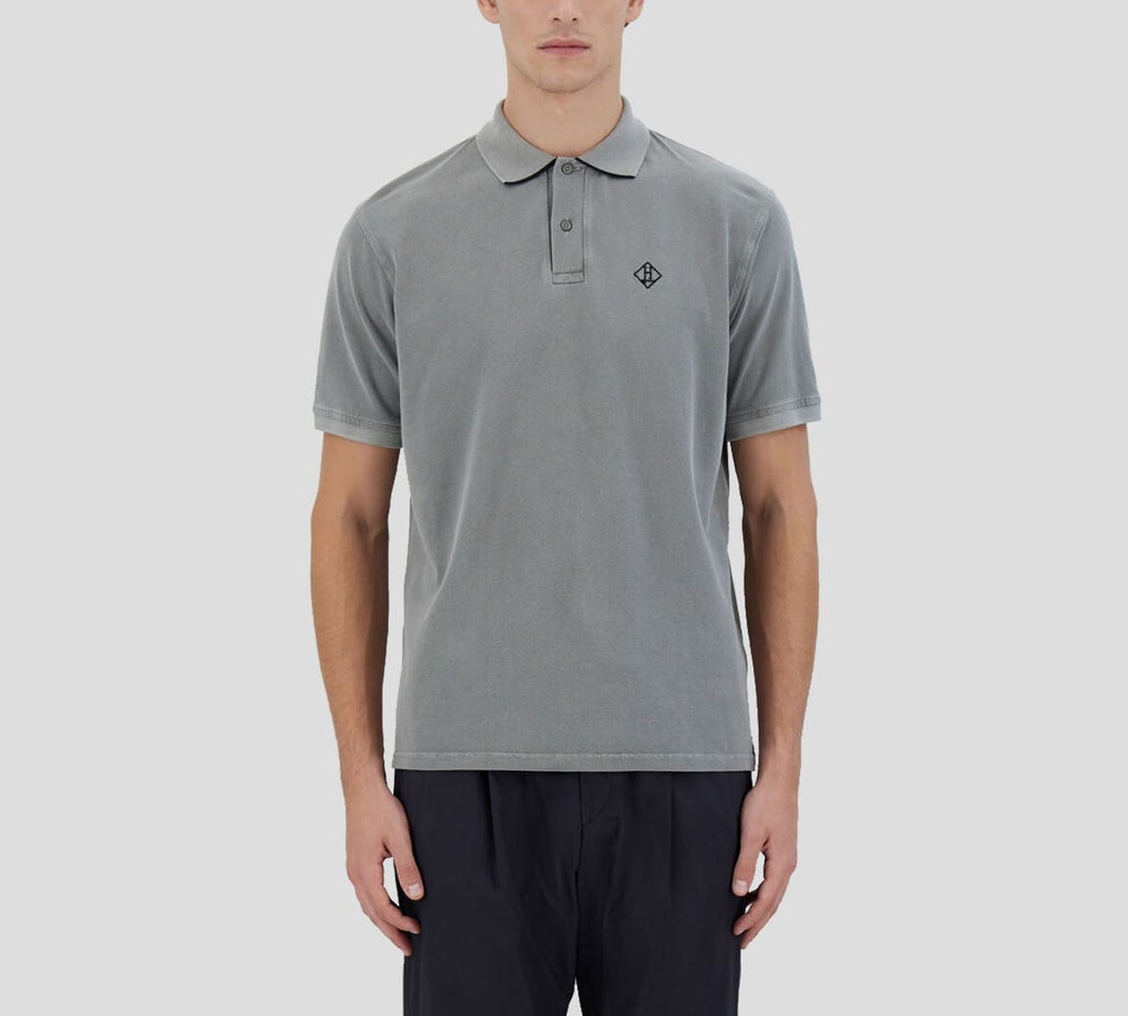 Herno - POLO DE PUNTO GRIS CLARO