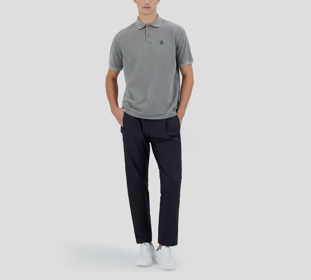 Herno - POLO DE PUNTO GRIS CLARO