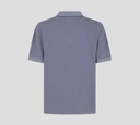 Herno - POLO AZUL CON BORDADO H Y LINEA EN CUELLO