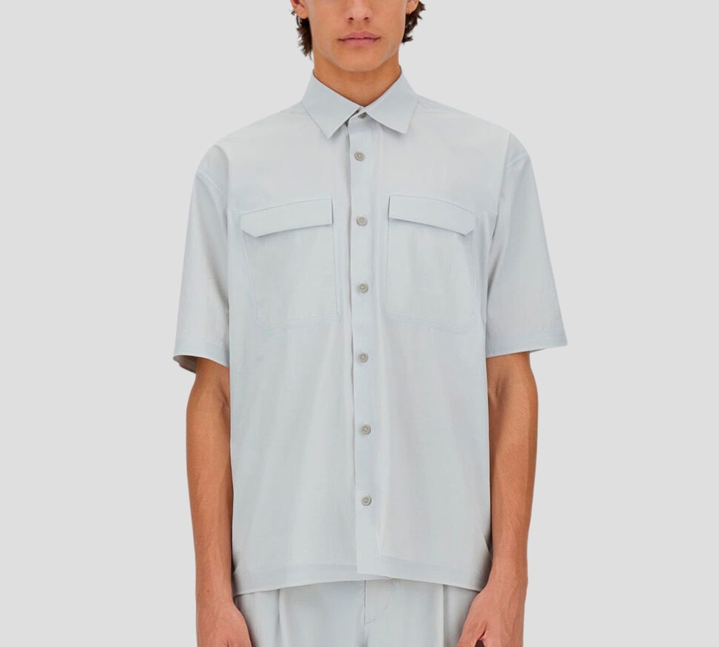 Herno - CAMISA MANGA CORTA VERDE AGUA