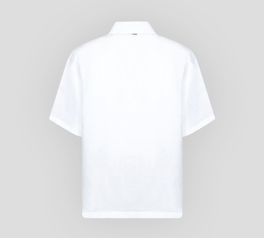 Herno - CAMISA MANGA CORTA DE SEDA BLANCA