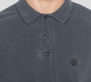 Herno - POLO AZUL OSCURO CON BORDADO H Y LINEA EN CUELLO