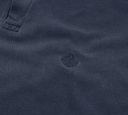 Herno - POLO AZUL OSCURO CON BORDADO H Y LINEA EN CUELLO
