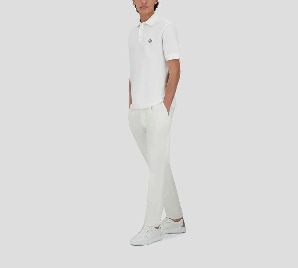 Herno - POLO BLANCA CON BORDADO H