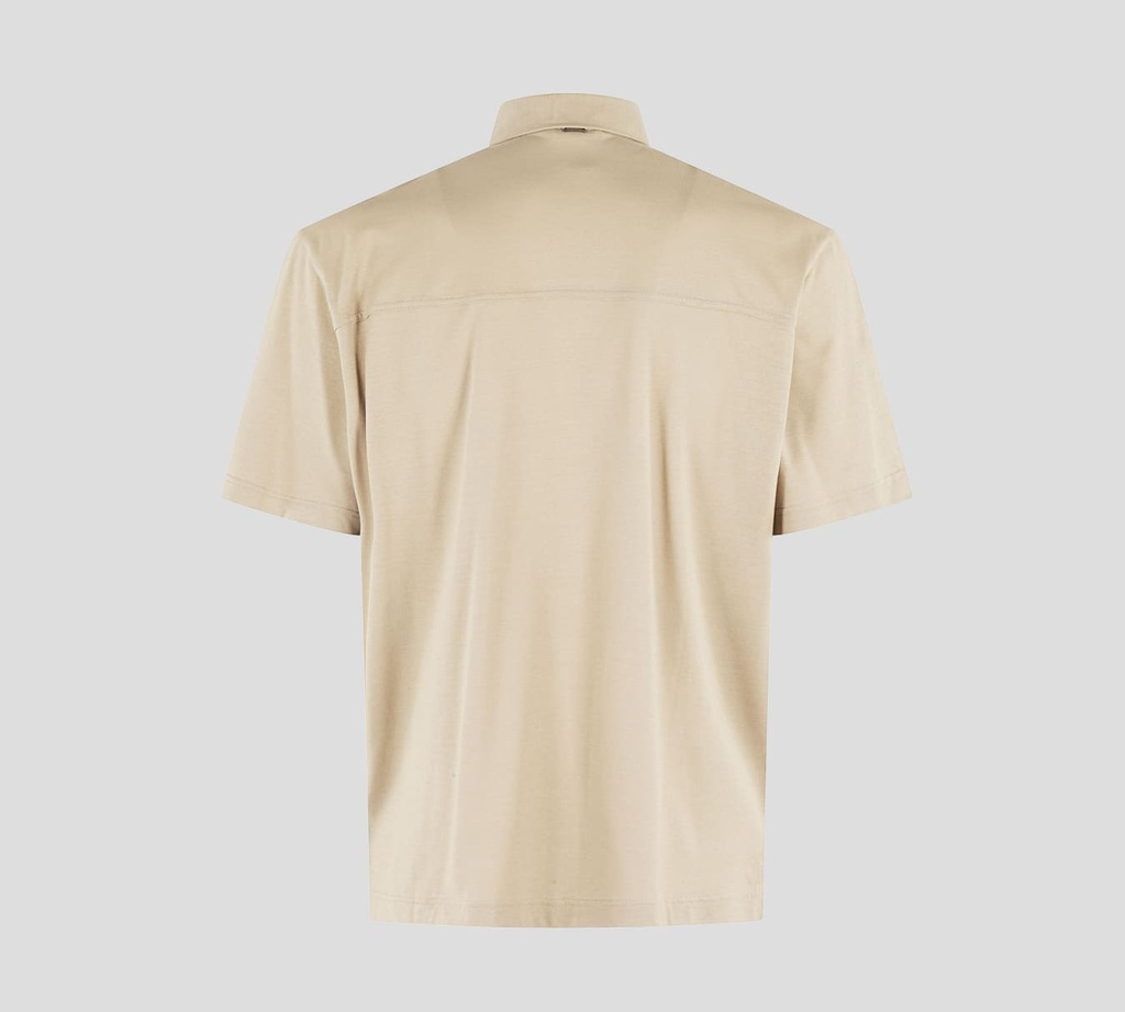 Herno - CAMISA MANGA CORTA MARRON CLARO