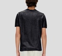 Herno - FRANELA AZUL OSCURO CON LINEAS BLANCAS