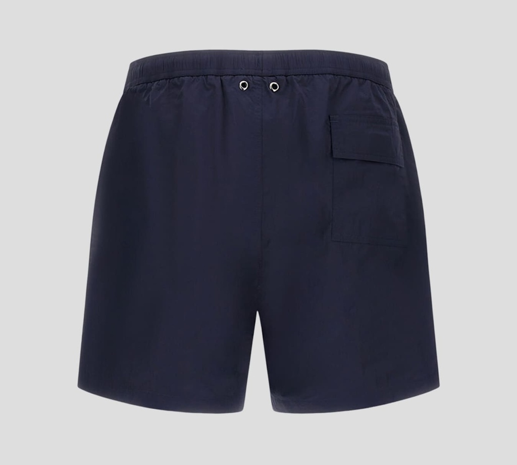 Herno - SHORT AZUL OSCURO CON LIGA