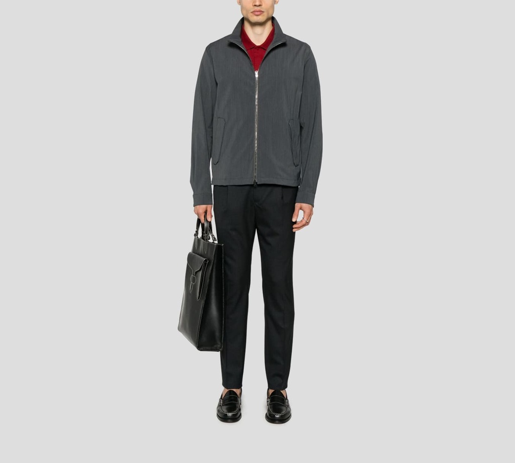 Herno - CHAQUETA LISA GRIS OSCURA