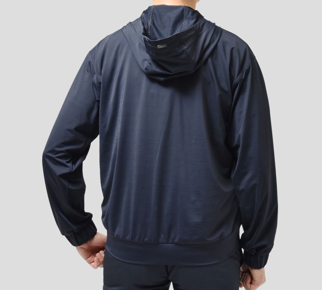Herno - CARDIGAN TIPO SUDADERA DE PUNTO AZUL