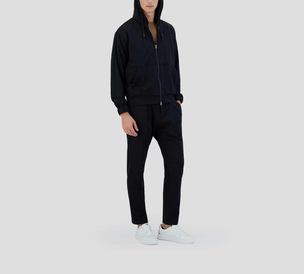 Herno - CARDIGAN TIPO SUDADERA DE PUNTO NEGRO