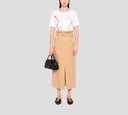 Herno - FRANELA BLANCA CON LINEAS BRONCE