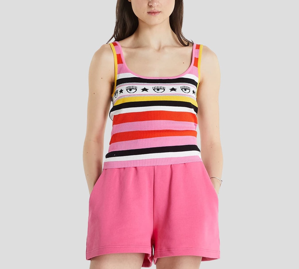 Chiara Ferragni - FRANELA DE FRANJAS MULTICOLOR