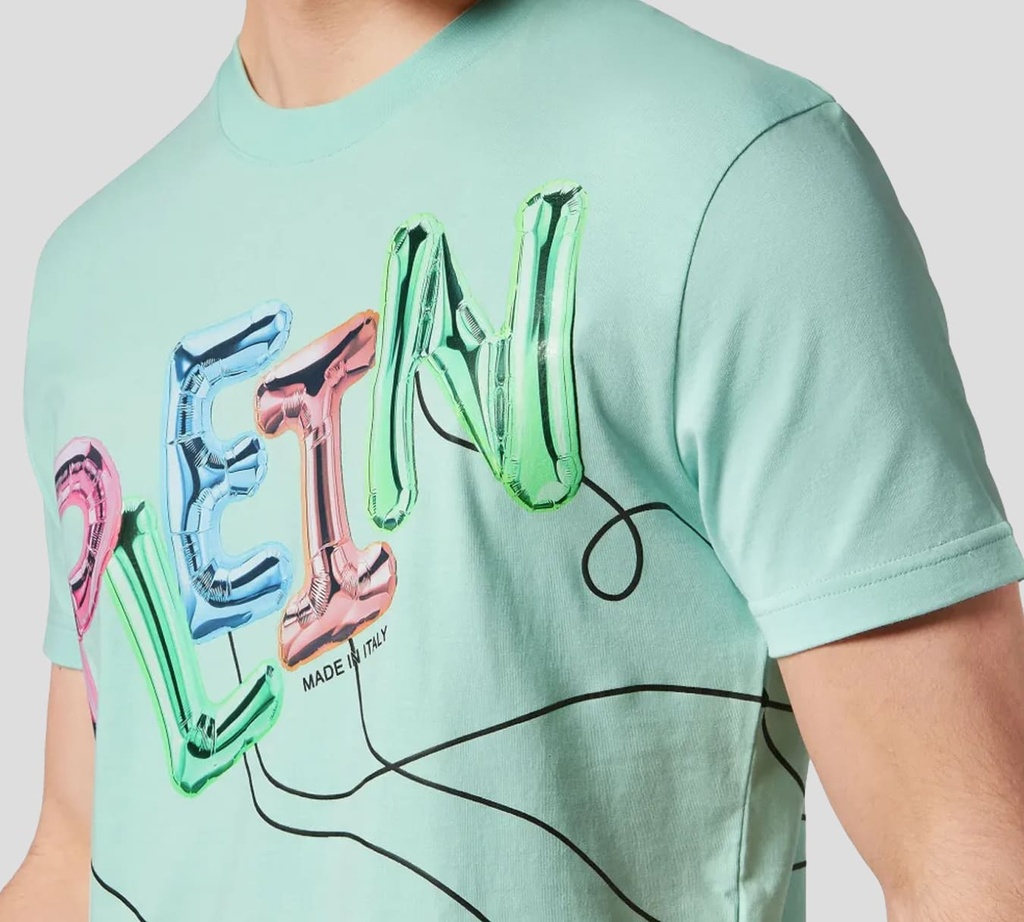 Philipp Plein - CAMISETA CUELLO REDONDO VERDE